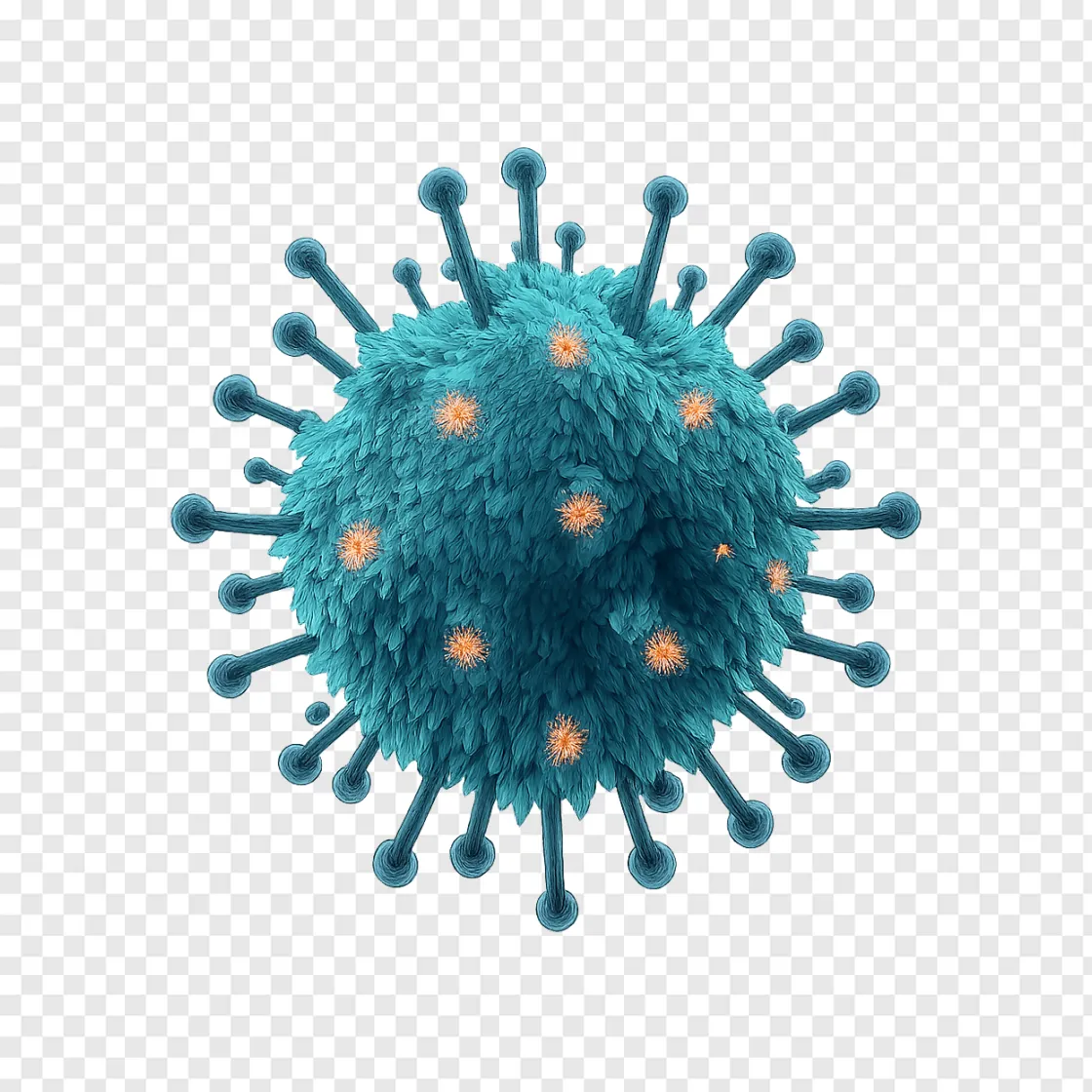 Virus Cell PNG Image For Scientific Designs