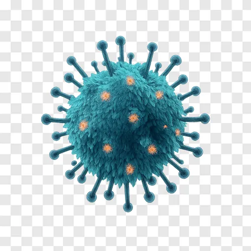 Virus Cell PNG Image For Scientific Designs