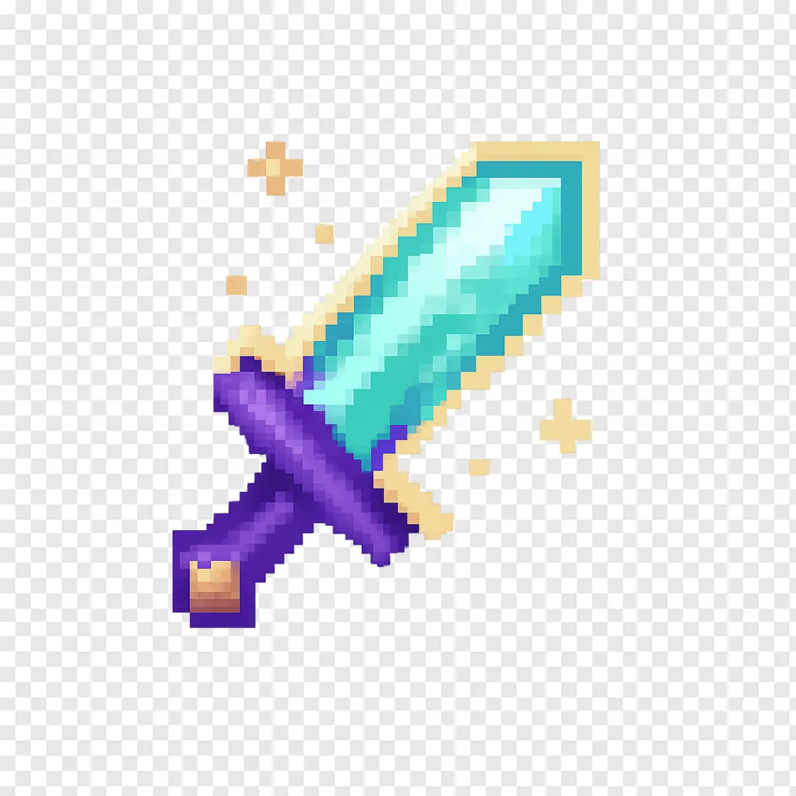 Minecraft Sword PNG Transparent Background