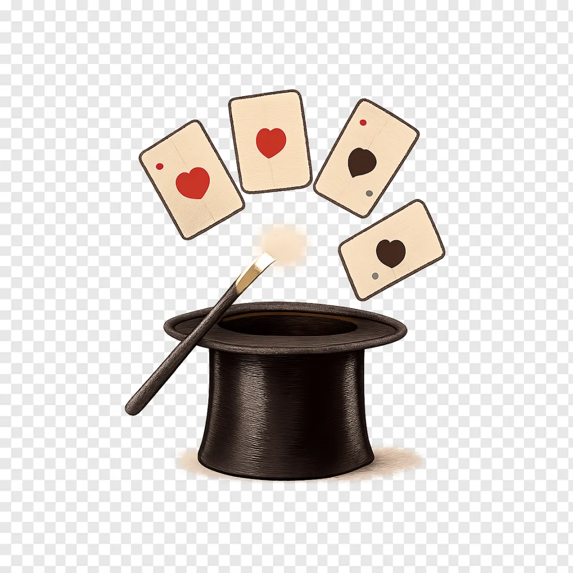Magic Top Hat And Wand PNG