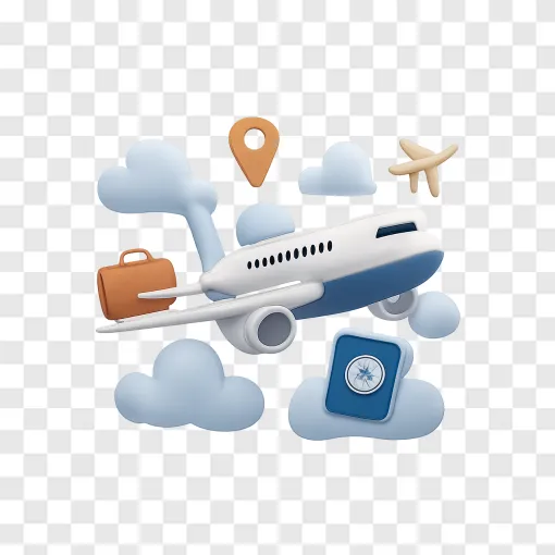 Commercial Airplane Flying PNG Image With Transparent Background