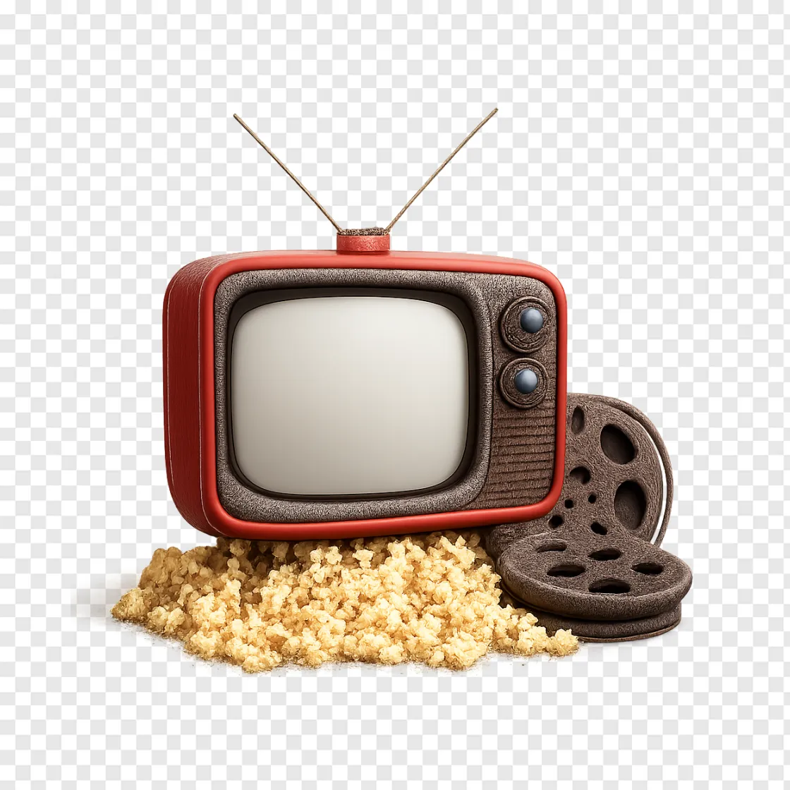 Retro TV And Entertainment PNG For Design Projects