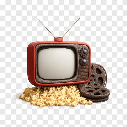 Retro TV And Entertainment PNG For Design Projects