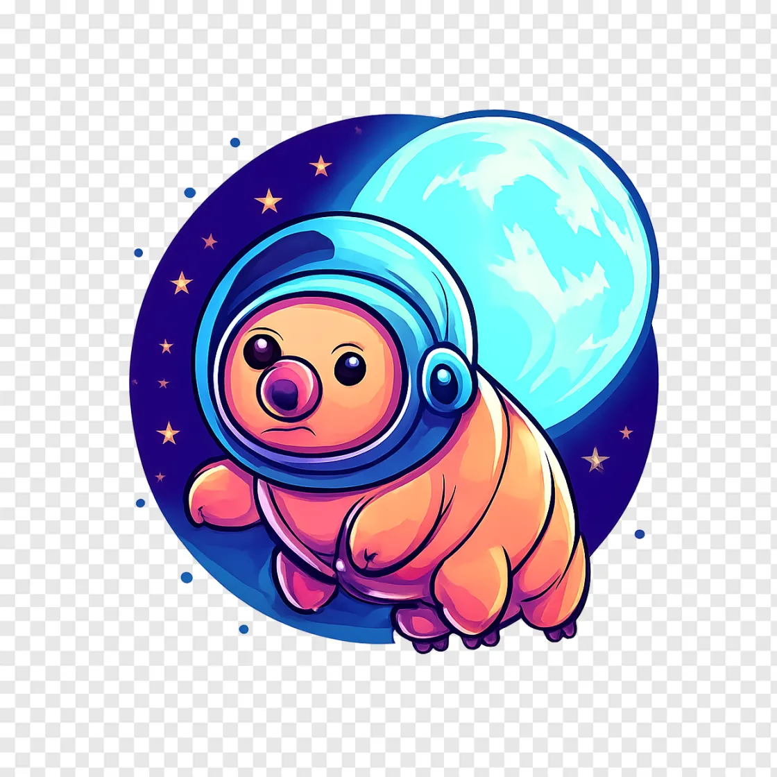 Tardigrade In Space PNG Transparent Image