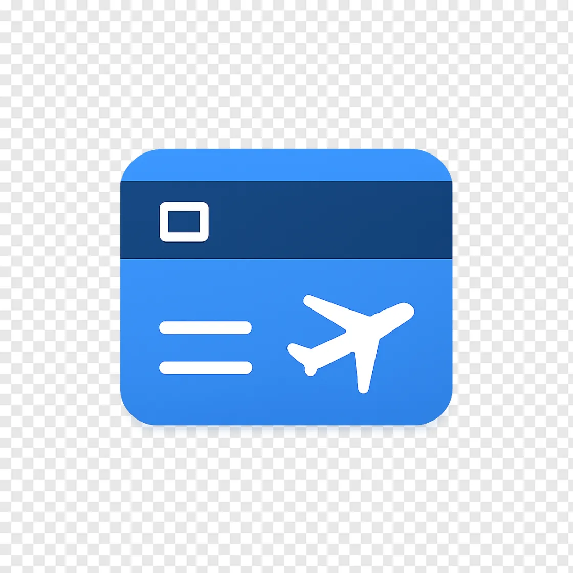 Digital Wallet Pass PNG Icon For Mobile Apps