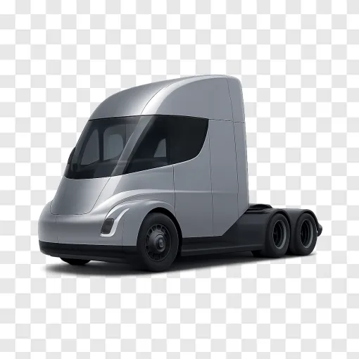 Electric Semi Truck PNG Image For Transportation Design