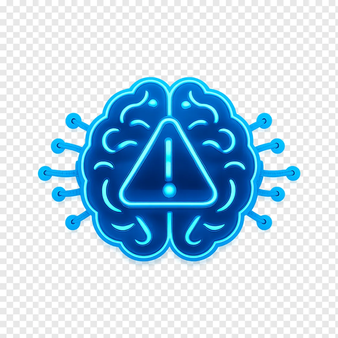 Artificial Intelligence Warning Concept PNG