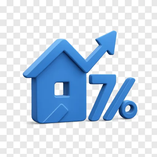 Mortgage Rates 7 Percent Symbol PNG Graphic