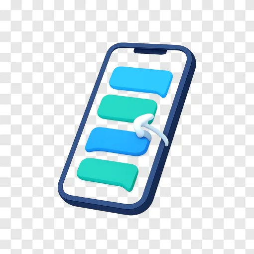 Google Messages App UI & Chat Bubble PNG