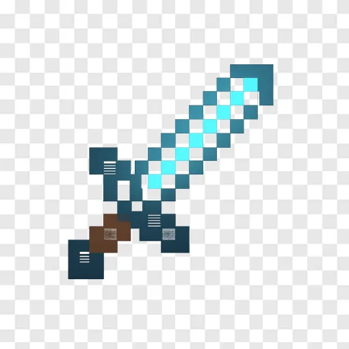 Minecraft Diamond Sword PNG Free Download