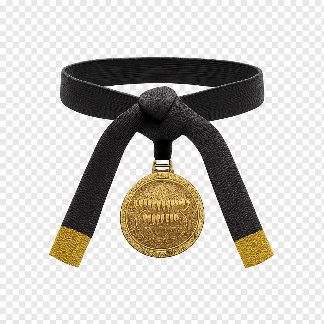 BJJ Black Belt PNG Icon