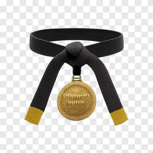BJJ Black Belt PNG Icon