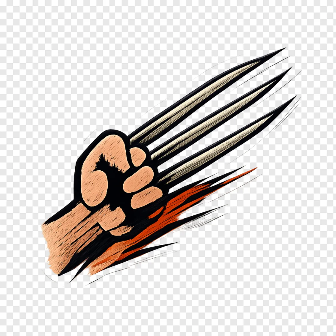 Angry Mutant Claws PNG Graphic For Design