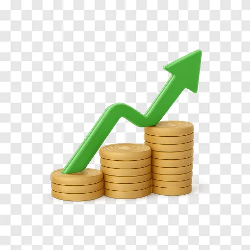 Stock Market Upward Trend PNG Graphic