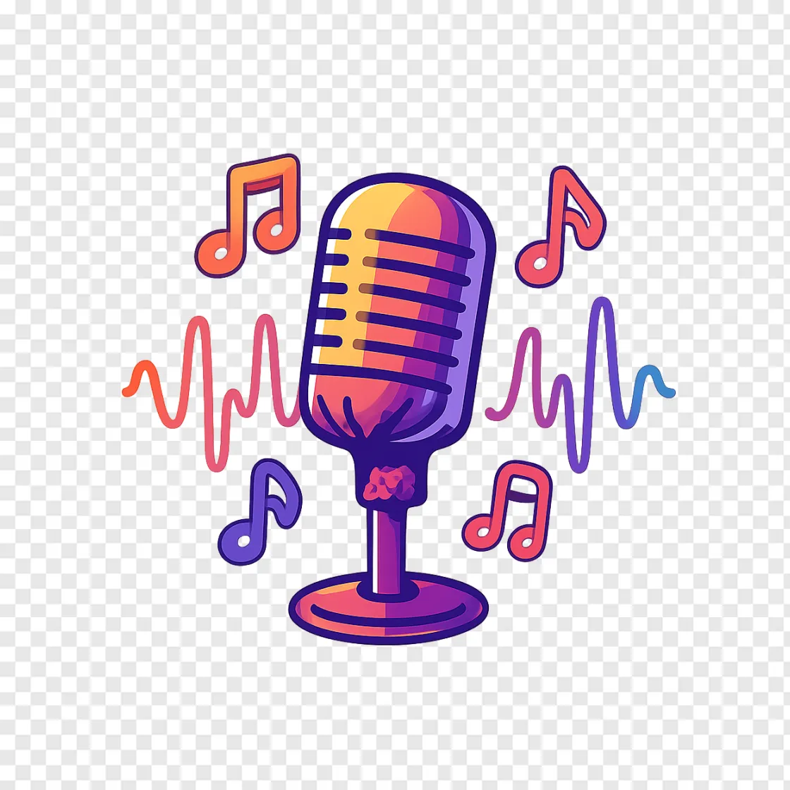 Studio Microphone PNG Image For Music Designs