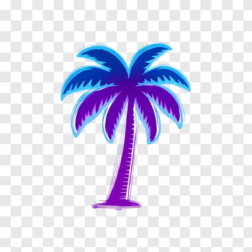 GTA 6 Palm Tree Aesthetic PNG Transparent Image