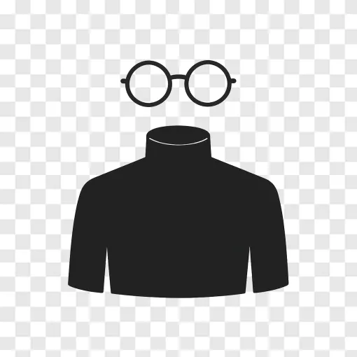 Tech Founder Turtleneck And Glasses PNG