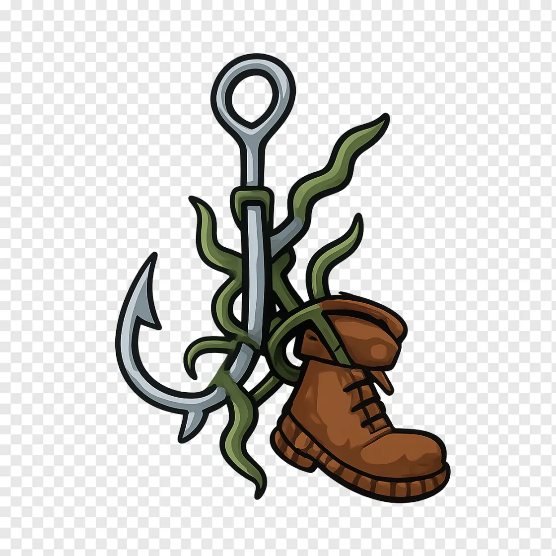 Funny Fishing Fail Cartoon PNG For Designers