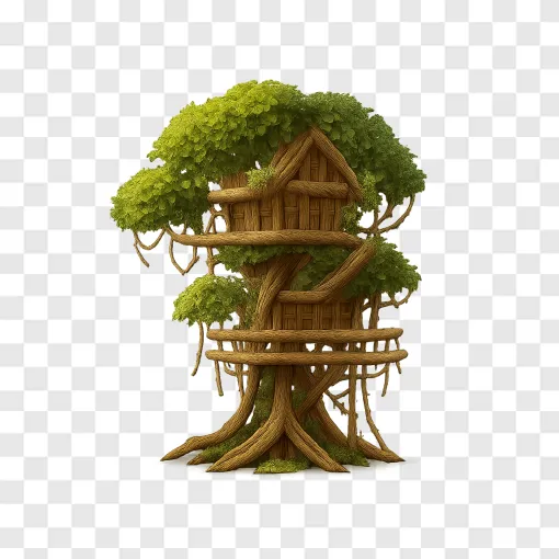 Minecraft Treehouse PNG Transparent Background