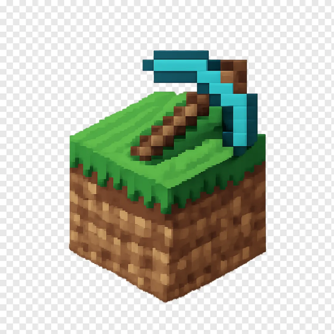 Minecraft Grass Block PNG Graphic Free Download