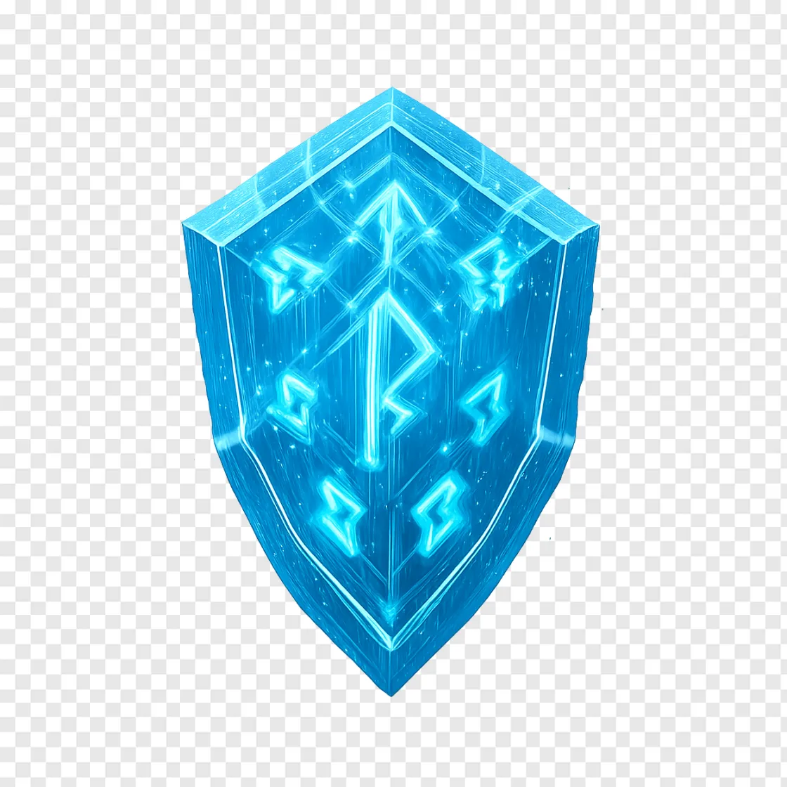 Fantasy Ice Shield PNG Transparent Background