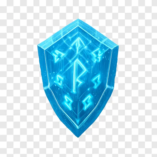 Fantasy Ice Shield PNG Transparent Background