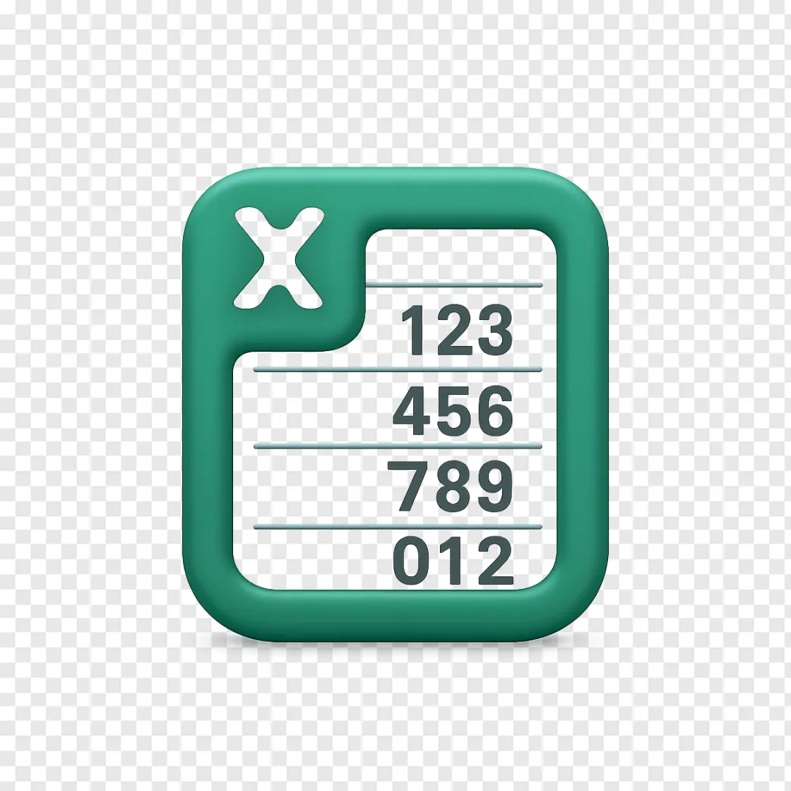 Excel Cell PNG Icon Transparent Background