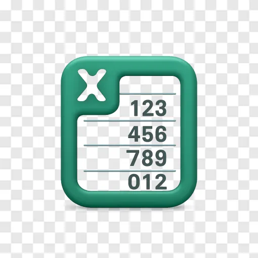 Excel Cell PNG Icon Transparent Background