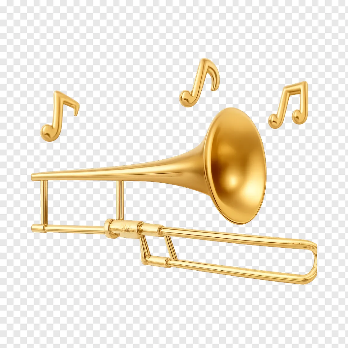 Trombone Musical Instrument PNG Free Download