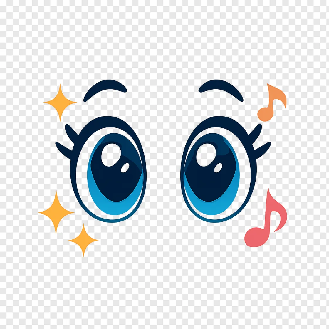 Expressive Eyes PNG Graphic For Design