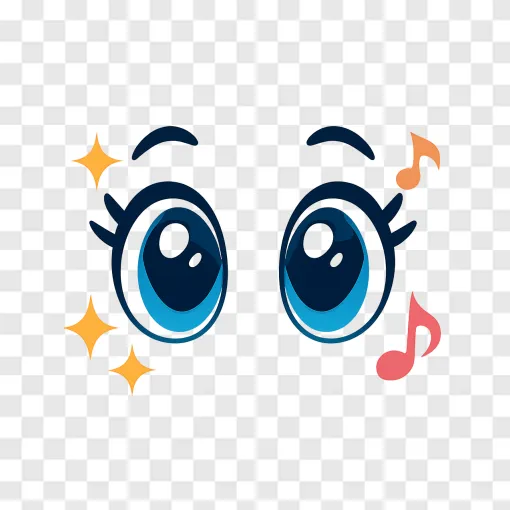 Expressive Eyes PNG Graphic For Design