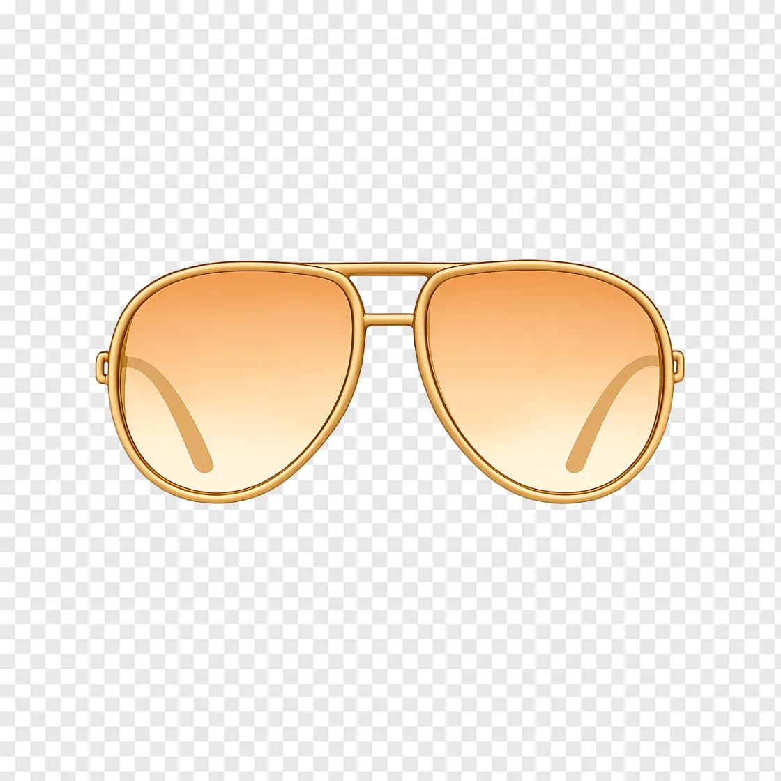 Vintage Aviator Glasses PNG Transparent Background