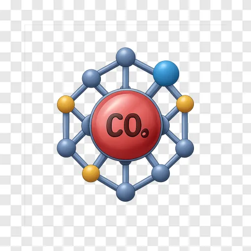 CO2 Catalyst Science Graphic PNG
