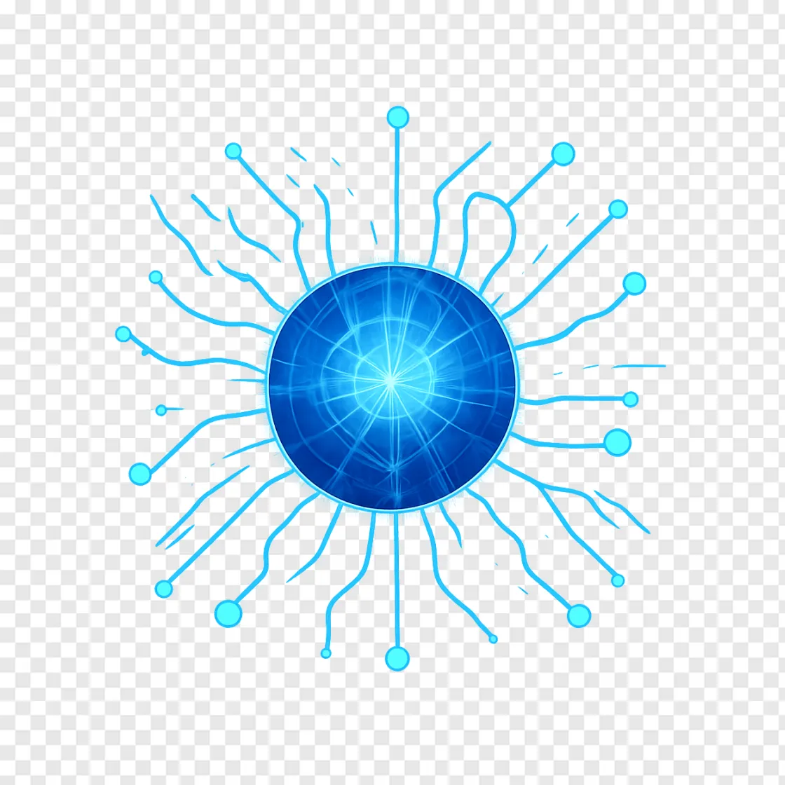 AI Neural Network Connection PNG