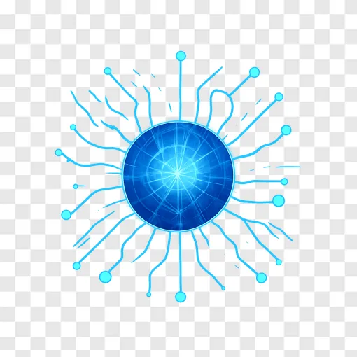 AI Neural Network Connection PNG