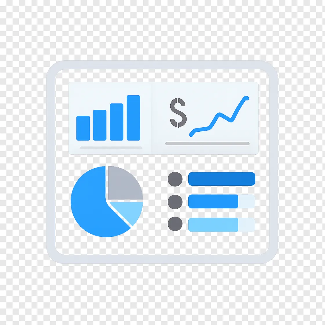 Financial Dashboard UI Elements PNG