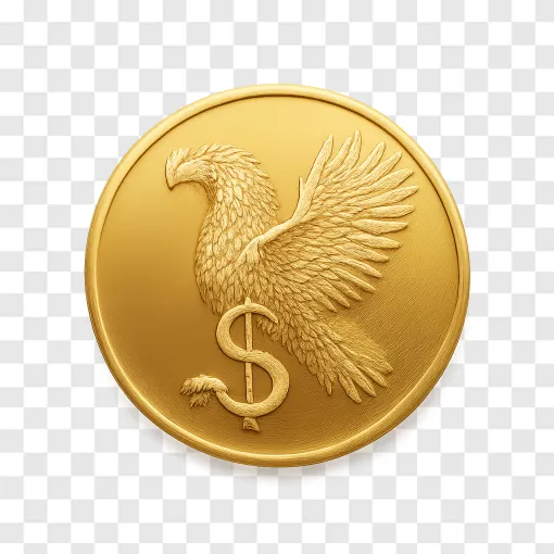 Gold Coin PNG Transparent Background
