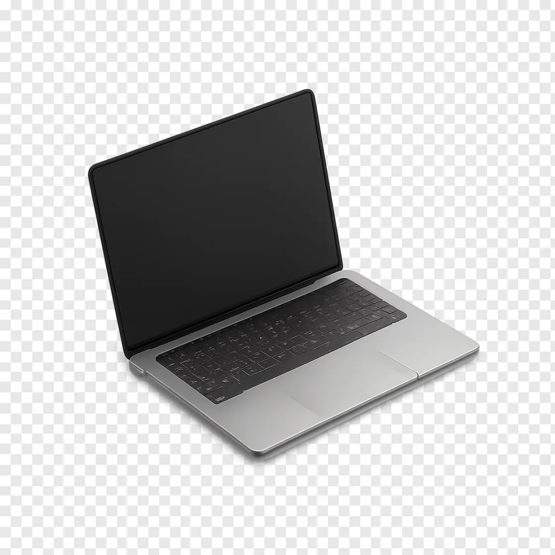 Modern Metallic Laptop PNG Image For Tech Blogs