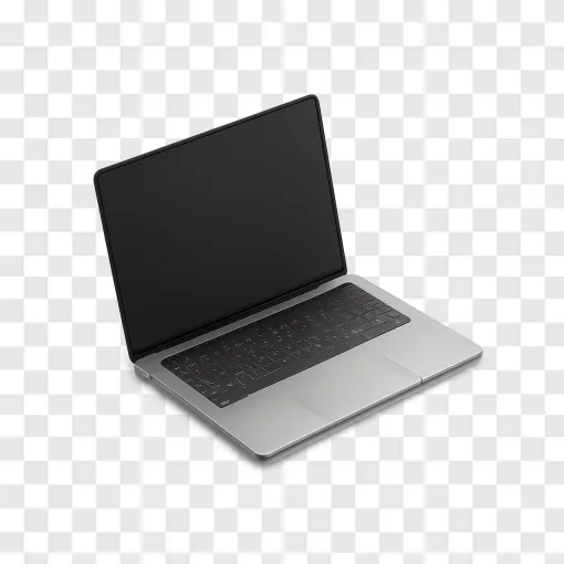 Modern Metallic Laptop PNG Image For Tech Blogs