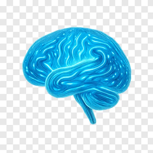 Futuristic AI Neural Network PNG Graphic