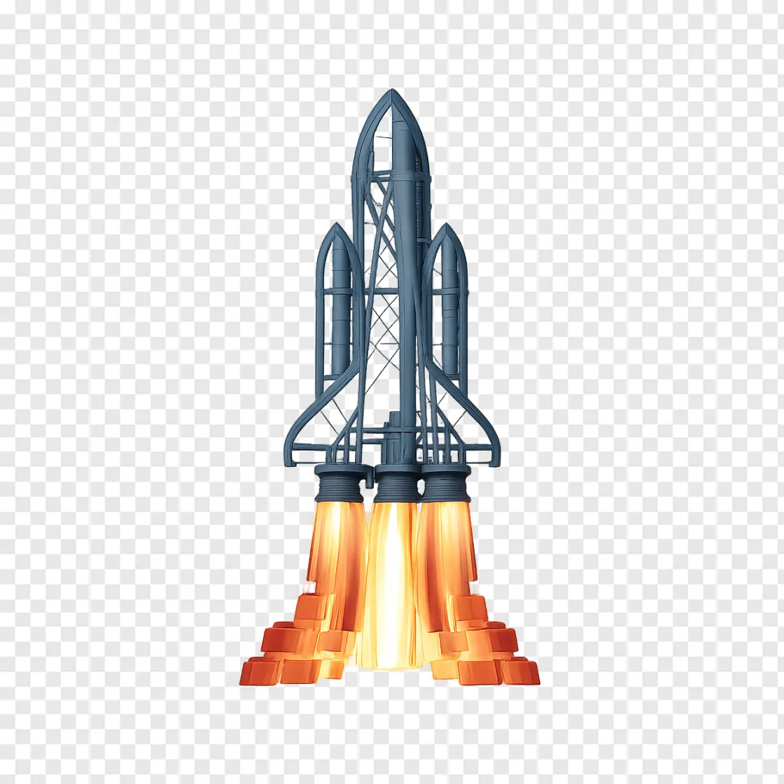 SpaceX Starship Rocket Launch PNG Transparent Background