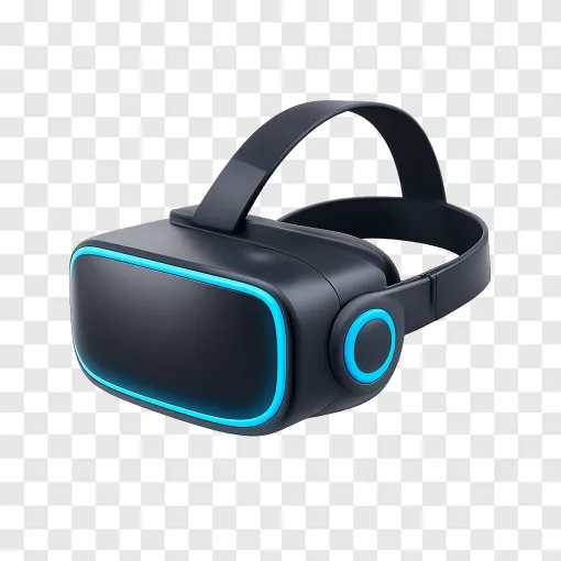 Futuristic VR Headset PNG Transparent Image