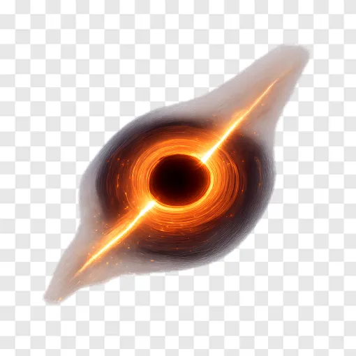 Black Hole Jet PNG Transparent Background Image