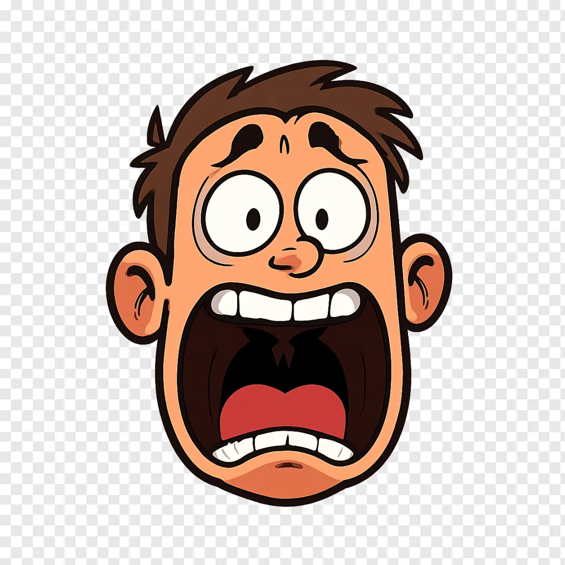Screaming Face PNG Graphic For Challenge Videos