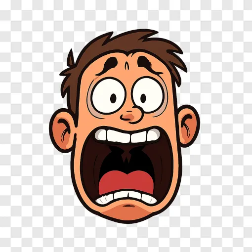 Screaming Face PNG Graphic For Challenge Videos
