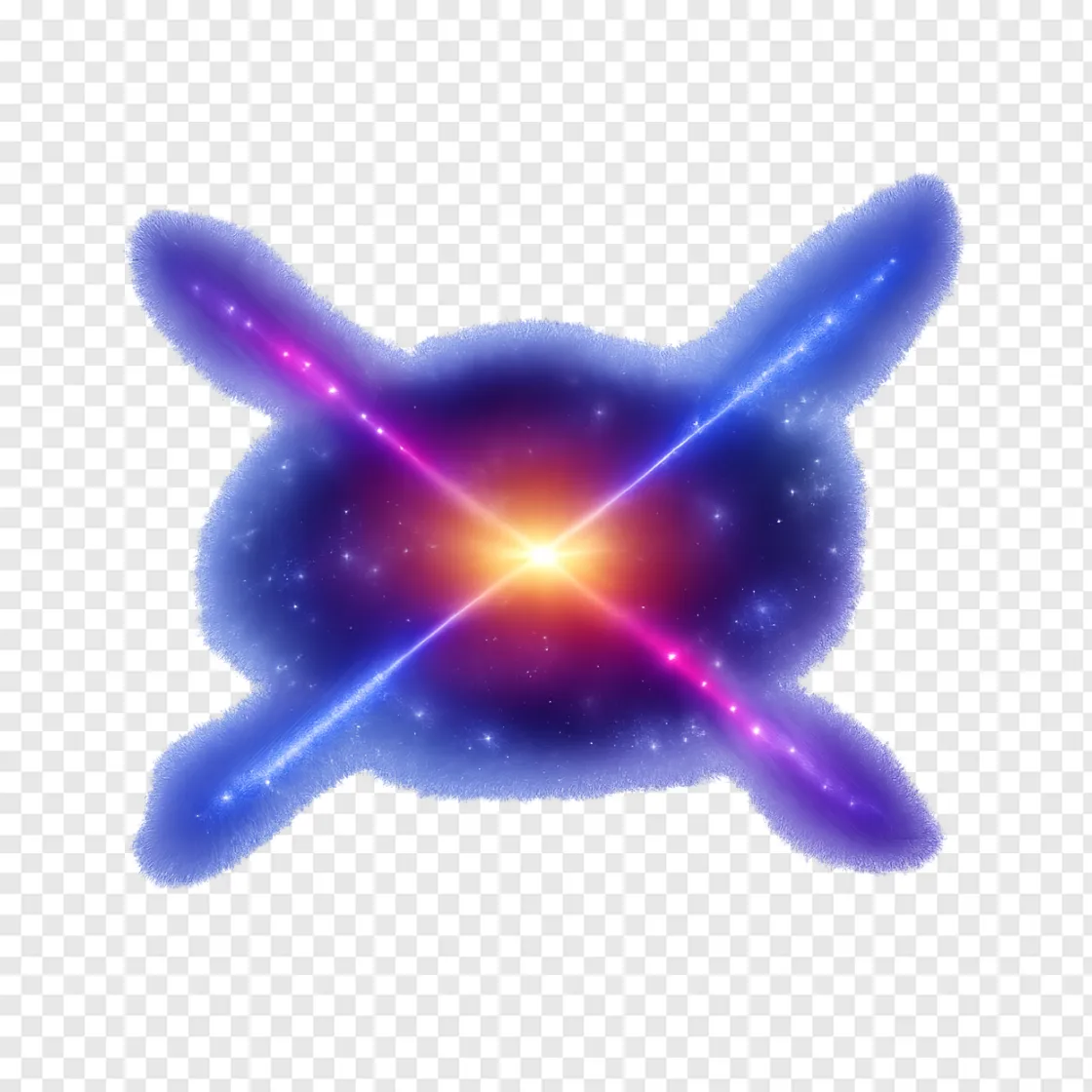 Radio Galaxy Plasma Jets PNG Transparent Image