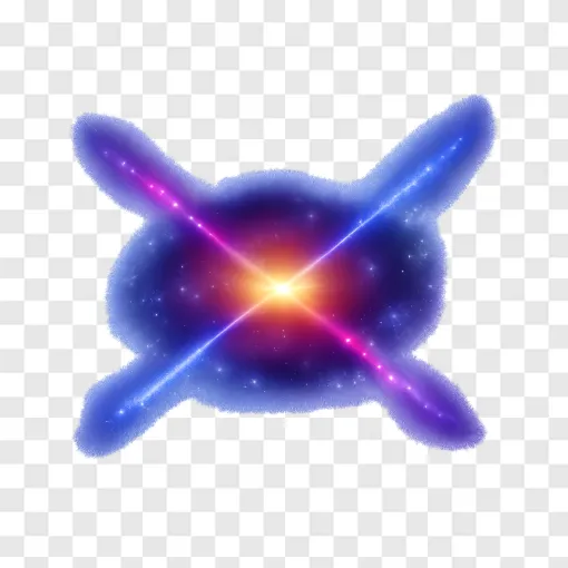 Radio Galaxy Plasma Jets PNG Transparent Image