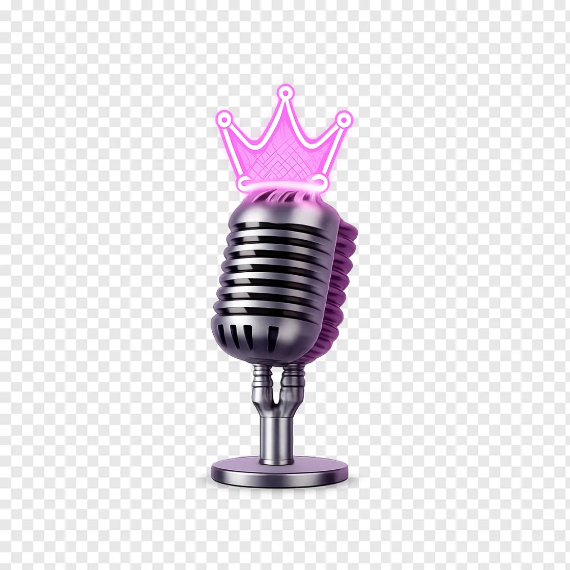 Retro VMA Microphone PNG Graphic For Music Lovers
