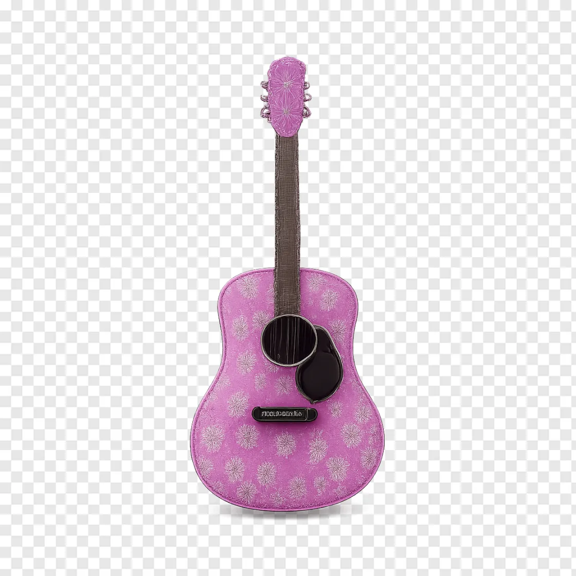 Glittery Country Music Guitar PNG Image With Transparent Background