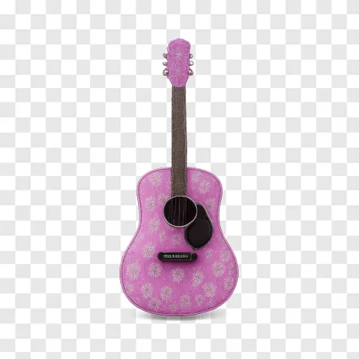 Glittery Country Music Guitar PNG Image With Transparent Background